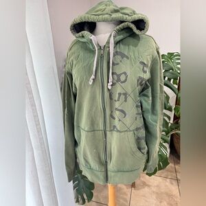 Urban Pipeline Zip Hoodie Men’s XL Olive Green, Full Zip,‎ Drawstring Hood